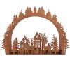Clayre & Eef 6Y5939 Světelný držák vánoční scéna 32x9x23 cm hnědý