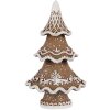 Clayre & Eef 6PR5393 Dekorace Vánoční stromek 7x5x11 cm hnědo-bílá