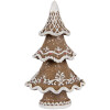 Clayre & Eef 6PR5393 Dekorace Vánoční stromek 7x5x11 cm hnědo-bílá