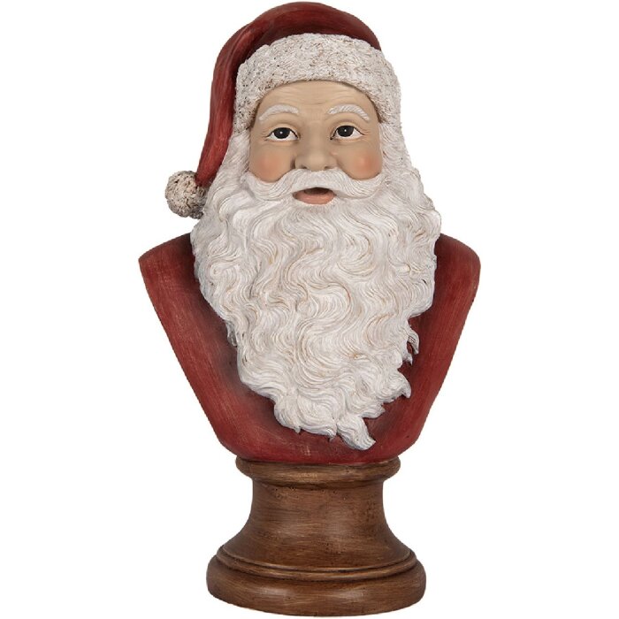 Clayre & Eef 6PR5398 Dekorativní busta Santa Clause 18x12x30 cm