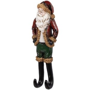 Clayre & Eef 6PR5588 Nástěnná dekorace Santa Claus 13x7x39 cm