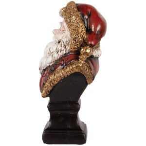 Clayre & Eef 6PR5589 Dekorační busta Santa Clause 10x8x17 cm
