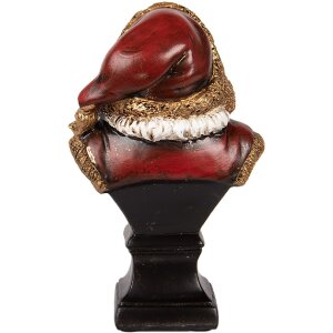Clayre & Eef 6PR5589 Dekorační busta Santa Clause 10x8x17 cm