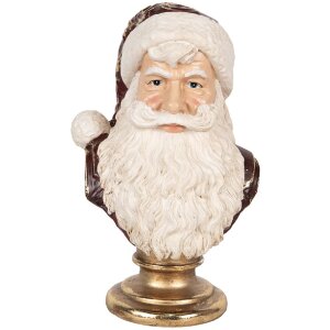 Clayre & Eef Dekorativní busta Santa Claus 17x15x27 cm