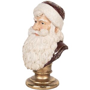 Clayre & Eef Dekorativní busta Santa Claus 17x15x27 cm