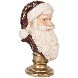 Clayre & Eef Dekorativní busta Santa Claus 17x15x27 cm