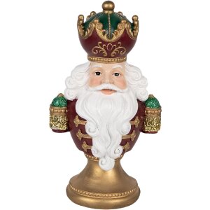 Clayre & Eef 6PR5694 Dekorativní busta Santa Clause s LED 15x10x26 cm