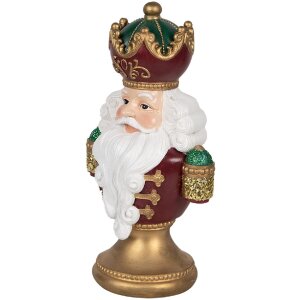 Clayre & Eef 6PR5694 Dekorativní busta Santa Clause s LED 15x10x26 cm