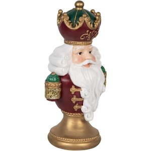 Clayre & Eef 6PR5694 Dekorativní busta Santa Clause s LED 15x10x26 cm