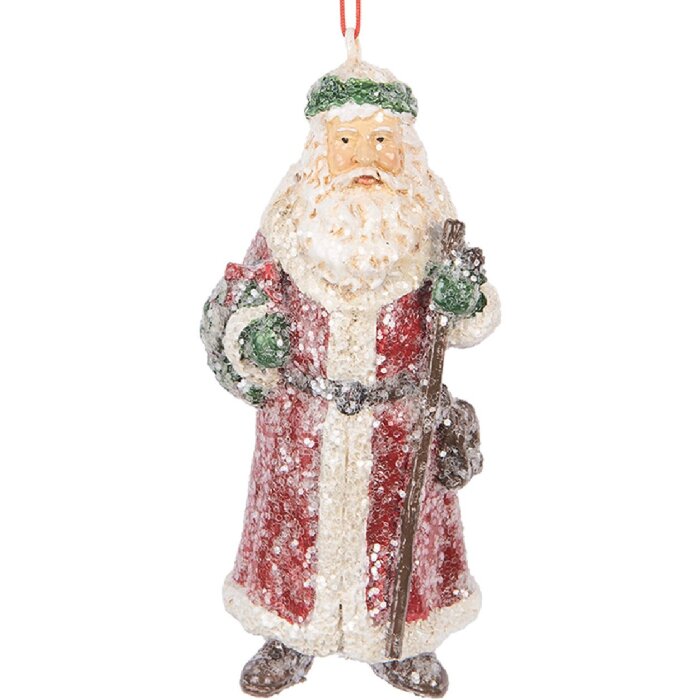 Clayre & Eef 6PR5708 Dekorace Závěs Santy Clauda 5x4x12 cm