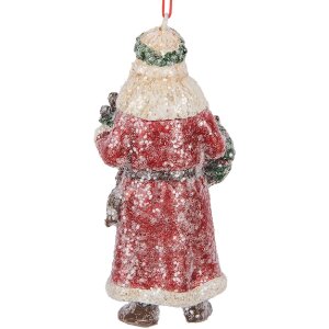 Clayre & Eef 6PR5708 Dekorace Závěs Santy Clauda 5x4x12 cm