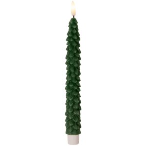 Clayre & Eef Sada 2 LED svíček zelená průměr 3x25 cm