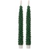 Clayre & Eef Sada 2 LED svíček zelená průměr 3x25 cm