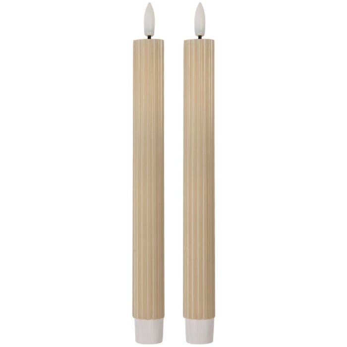 Clayre & Eef Sada 2 LED svíček 2x25 cm béžová