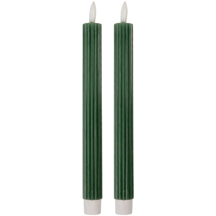 Clayre & Eef Sada 2 LED svíček zelená Ø 2x25 cm