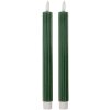 Clayre & Eef Sada 2 LED svíček zelená Ø 2x25 cm