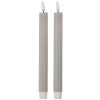 Clayre & Eef Sada 2 LED svíček 2x25 cm šedá