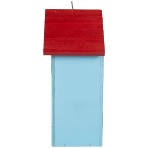Clayre & Eef Ptačí domeček 15x10x22 cm modrý a červený