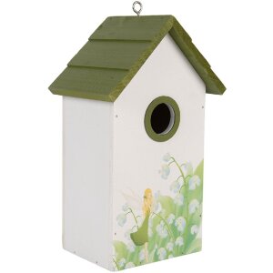 Clayre & Eef Ptačí domeček 15x10x22 cm bílo-zelený