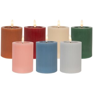 Clayre & Eef LED svíčka Ø 8x13 cm / 2x AA baterie