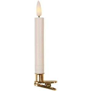 Clayre & Eef Sada 10 LED svíček Ø 2x14 cm bílá