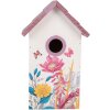 Clayre & Eef Ptačí domeček 15x10x22 cm bílo-růžový