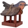 Clayre & Eef Krmítko pro ptáky 17x25x21 cm červenohnědé