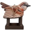 Clayre & Eef Krmítko pro ptáky 17x25x21 cm hnědo-béžové