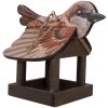 Clayre & Eef Krmítko pro ptáky 17x25x21 cm hnědo-béžové