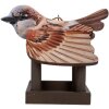 Clayre & Eef Krmítko pro ptáky 17x25x21 cm hnědo-béžové