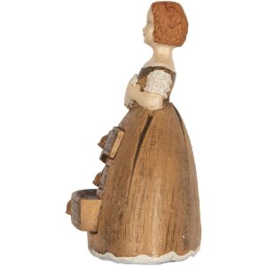 Clayre & Eef Šperkovnice Dámská 16x11x20 cm Hnědo-béžová