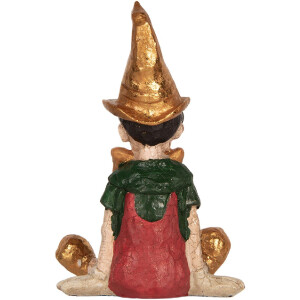 Clayre & Eef Pinocchio 13x13x19 cm béžovo-červená figurka
