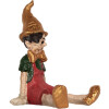 Clayre & Eef Pinocchio 13x13x19 cm béžovo-červená figurka