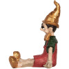 Clayre & Eef Pinocchio 13x13x19 cm béžovo-červená figurka