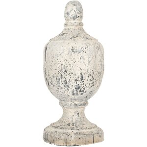Clayre & Eef Dekorační ornament béžovo-šedý 19x45 cm