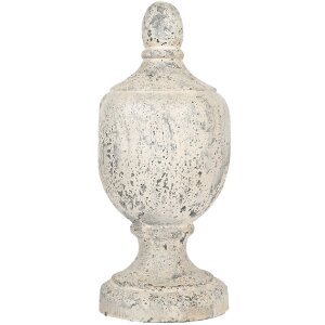 Clayre & Eef Dekorační ornament béžovo-šedý 19x45 cm