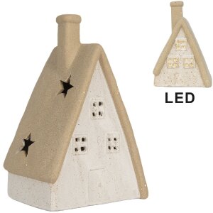 Clayre & Eef Dekorační domeček s LED 9x7x13 cm...