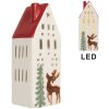 Clayre & Eef Dekorativní domeček s LED 7x6x19 cm