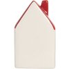 Clayre & Eef Dekorační domeček s LED 6x5x10 cm Bílá Červená