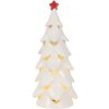 Clayre & Eef 6CE2178M Dekorativní vánoční stromek s LED 11x25 cm bílo-červený