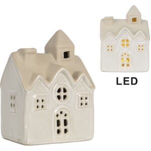 Clayre & Eef Dekorace Dům s LED 9x6x12 cm