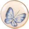 Clayre & Eef 66267 Keramický dveřní knoflík béžovo-modrý 3x3 cm