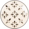 Clayre & Eef Dveřní knoflík Ø 4x3 cm béžovo-černý 66278