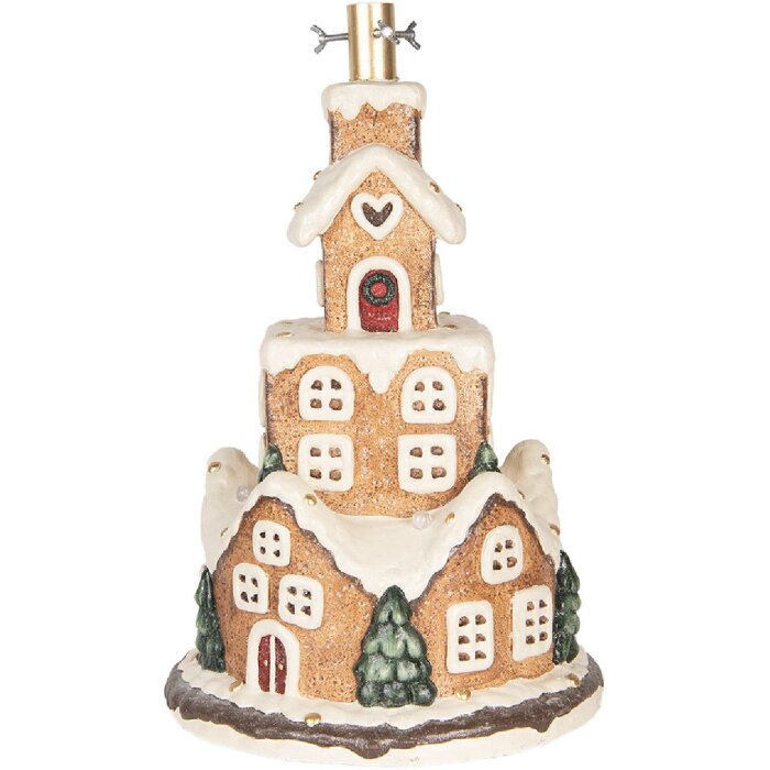 Clayre & Eef Stojan na vánoční stromek Ø 35x57 cm hnědý a bílý