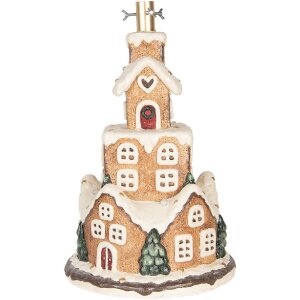 Clayre & Eef Stojan na vánoční stromek Ø 35x57 cm hnědý a bílý