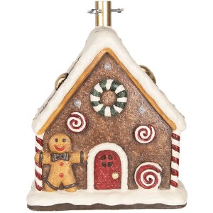 Clayre & Eef Stojan na vánoční stromek 37x26x47 cm hnědý a bílý