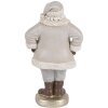 Clayre & Eef Dekorace Santa Claus 8x6x15 cm Šedá
