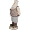 Clayre & Eef Dekorace Santa Claus 8x6x15 cm béžovo-šedá