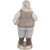 Clayre & Eef Dekorace Santa Claus 8x6x15 cm béžovo-šedá