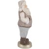 Clayre & Eef Dekorace Santa Claus 8x6x15 cm béžovo-šedá